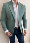 2 Piece Linen Sage Green Suit