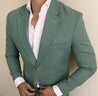 2 Piece Linen Sage Green Suit