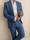 2 Piece Linen Cheltenham Blue Suit (Pre-order)