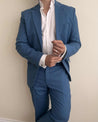 2 Piece Linen Cheltenham Blue Suit (Pre-order)