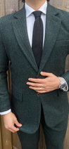 Forest Green Tweed Men's Jacket